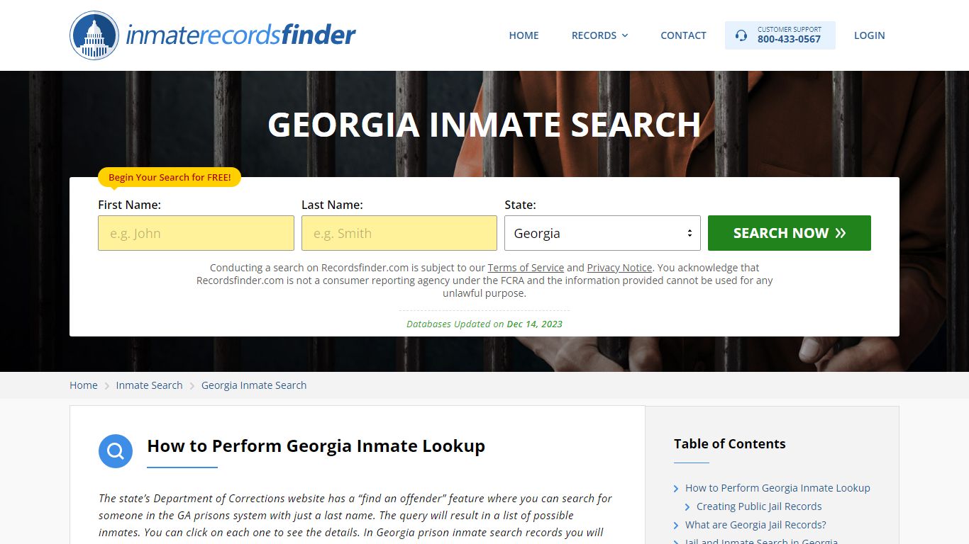 Georgia Inmate Search - Jail & Prison Records Online